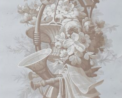 Trophée Chasse Style Louis XVI - Papier peint vintage Desfosse Karth