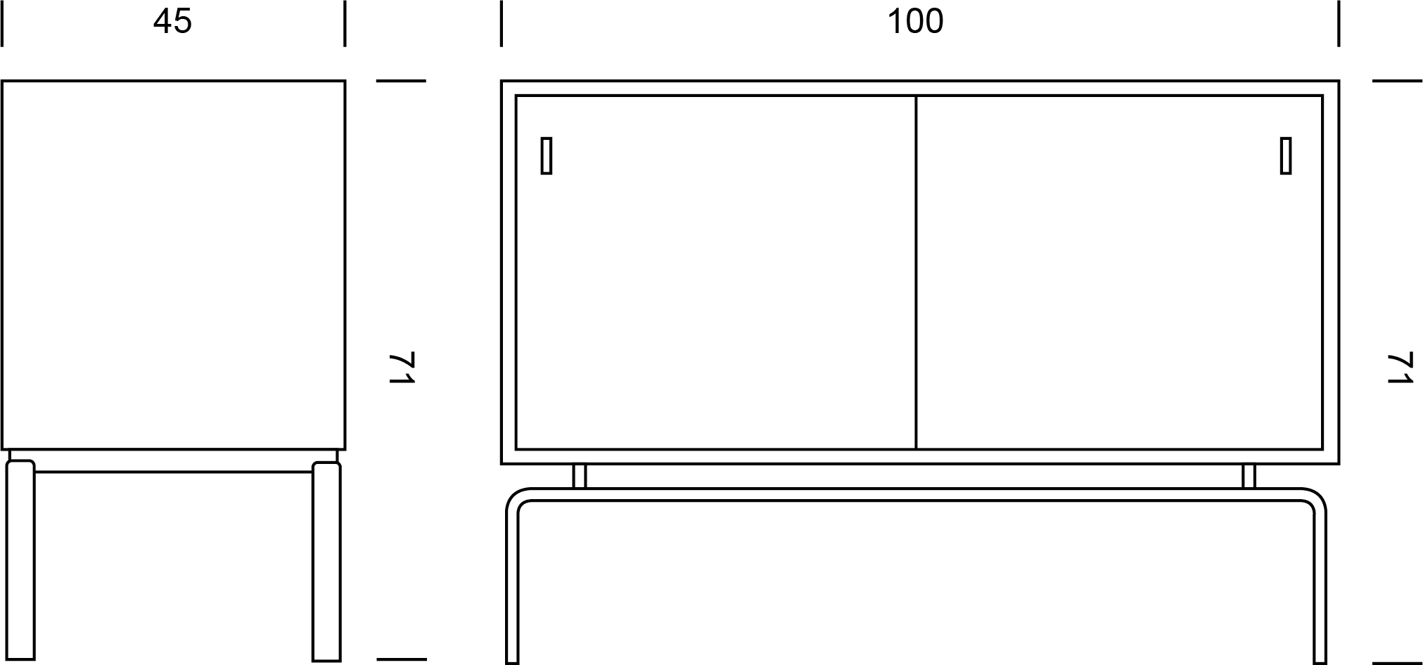 Enfilade FK 100 signée Preben Fabricius et Jørgen Kastholm. Acier chromé, olivier.