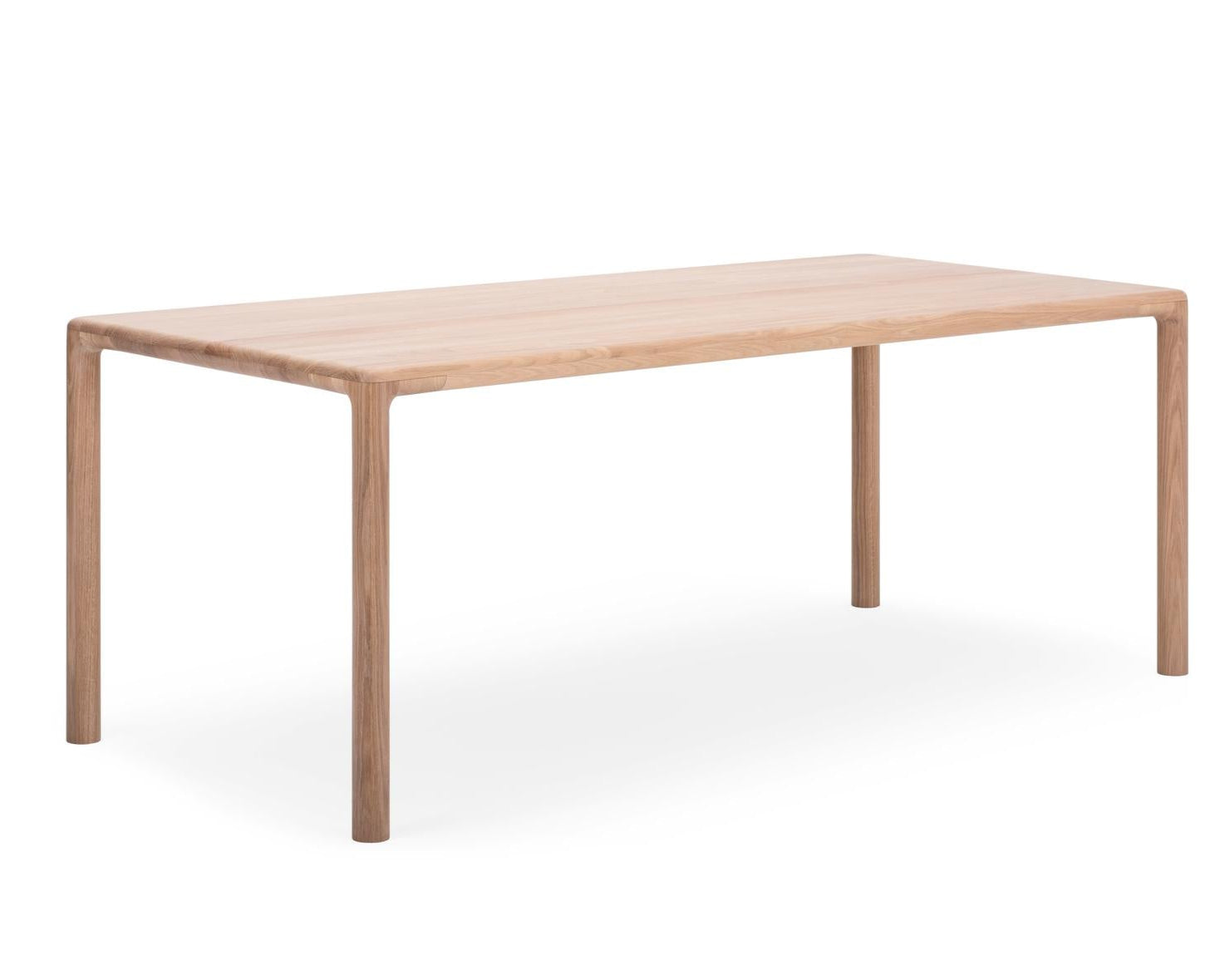 Vue de coté de la table derven exposée au showroom longitude marseille