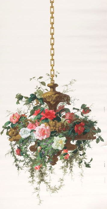 Bouquets - Manufacture Desfosse Karth - Papier peint ancien.