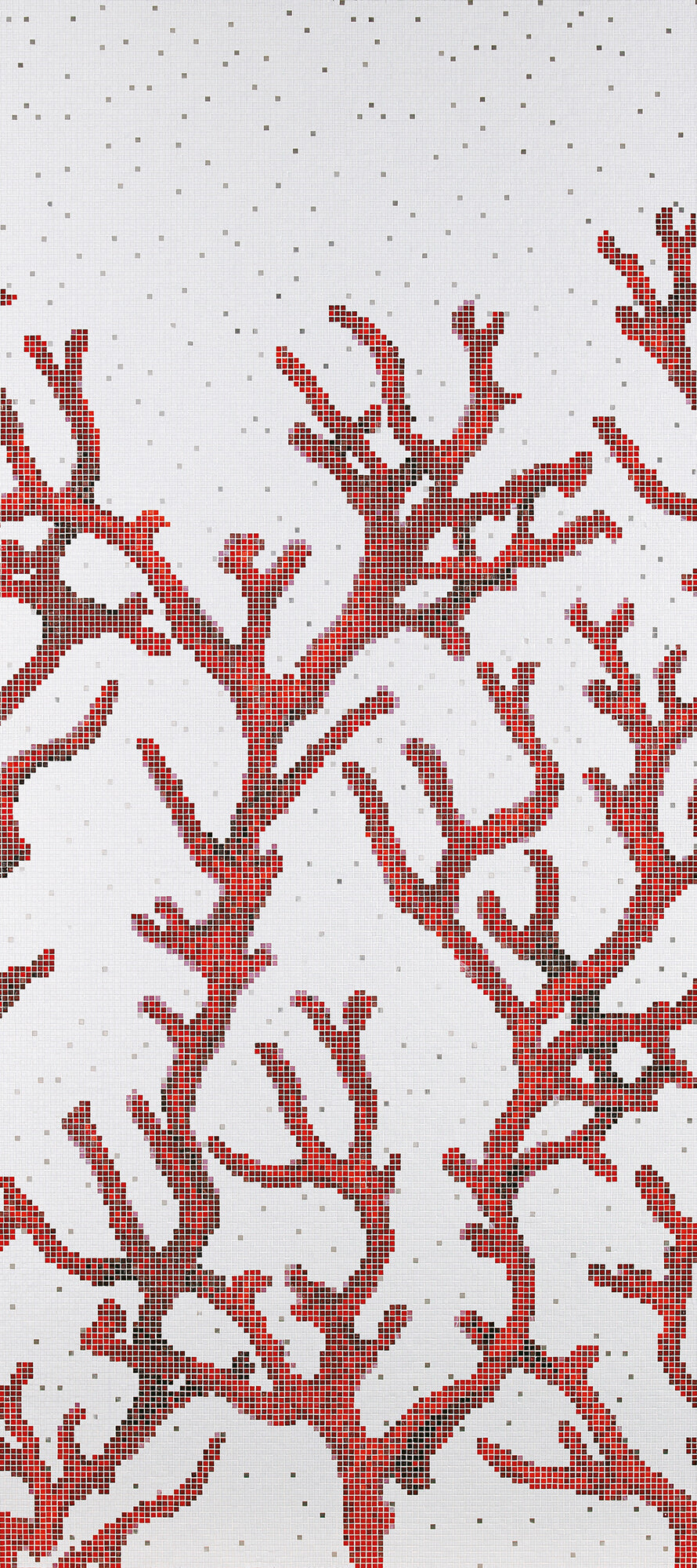 Mosaïque murale BISAZZA corallo en verre, motif en panneau décoratif sur mesure